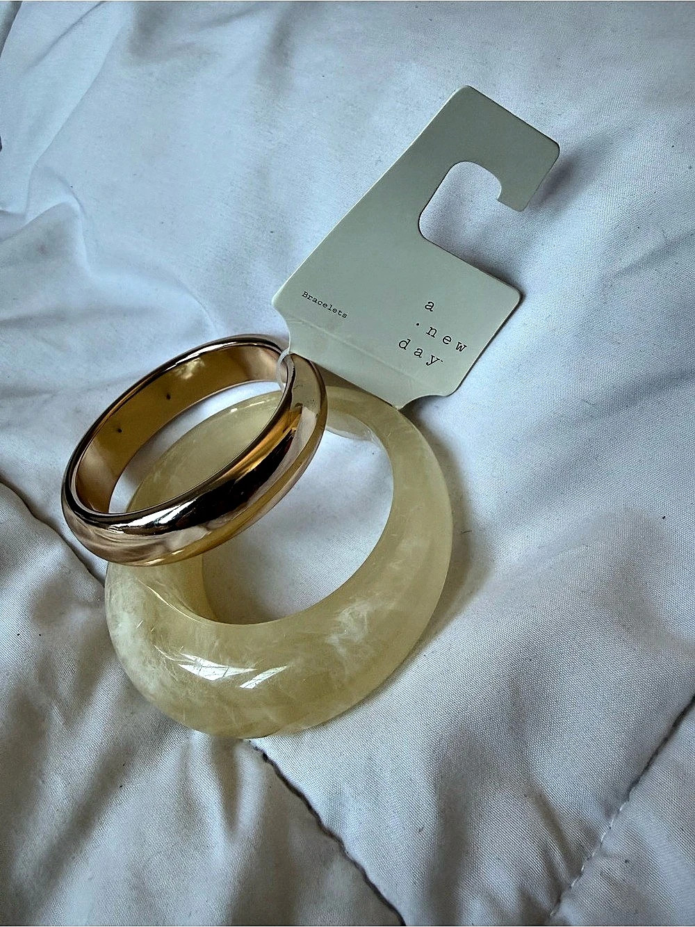 NWT | A New Day - Bracelet Set | Gold & Cream